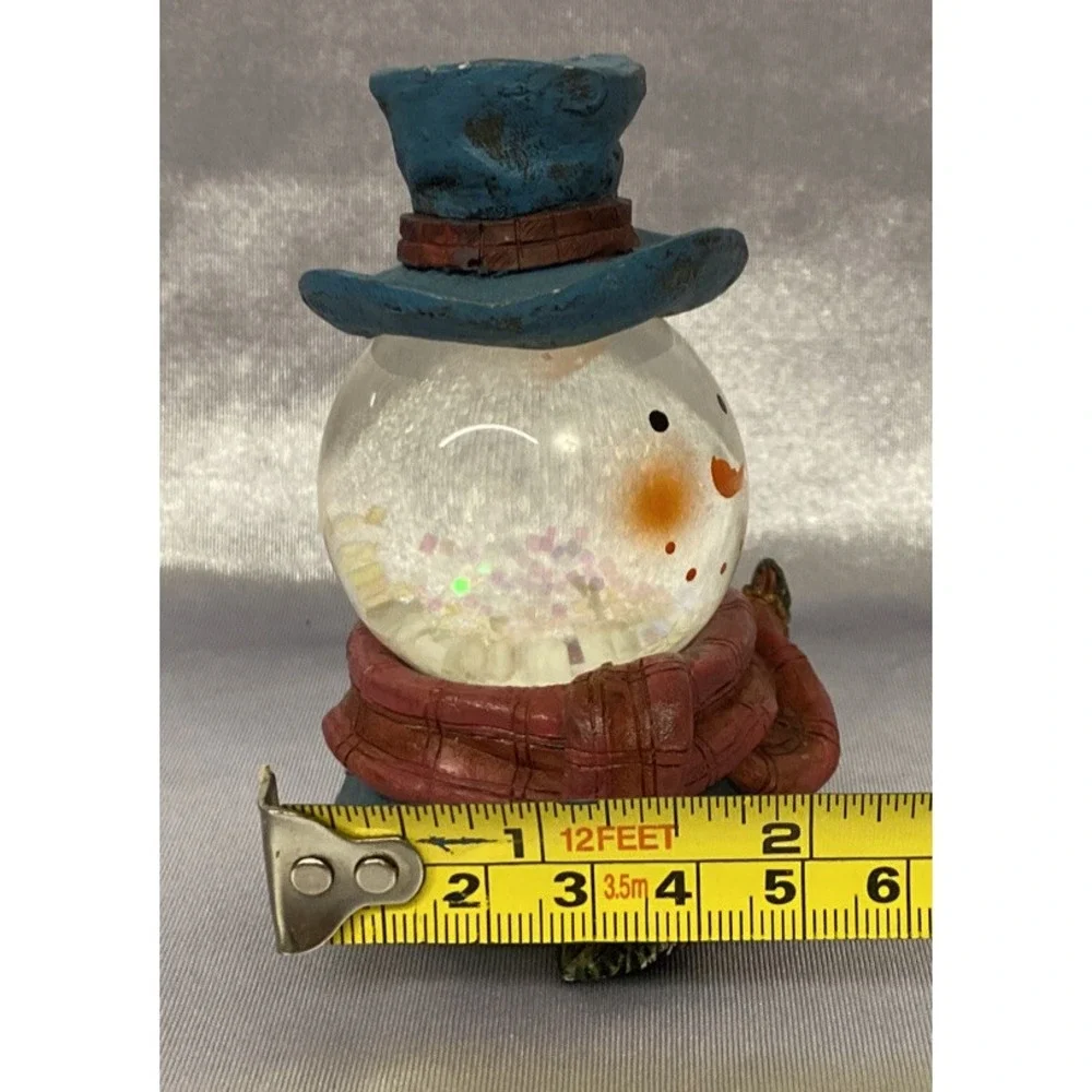 Christmas Snow Man With Blue Hat Water Snow -ball Globe- 3